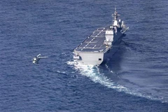 Tàu của Lực lượng Phòng vệ biển Nhật Bản. (Ảnh: Kyodo/TTXVN)