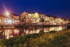 Một góc Phố cổ Hội An về đêm. (Ảnh: Trọng Đạt/TTXVN)