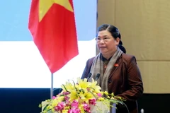 Phó Chủ tịch Thường trực Quốc hội Tòng Thị Phóng, Trưởng ban tổ chức APPF-26, phát biểu tại hội nghị. (Ảnh: An Đăng/TTXVN)
