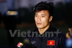 Thủ thành Bùi Tiến Dũng. (Ảnh: Minh Chiến/Vietnam+)