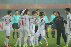 Các cầu thủ U23 Việt Nam sau trận hòa 0-0 với U23 Syria. (Nguồn: vff.org.vn)
