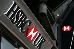 Biểu tượng ngân hàng HSBC tại London, Anh. (Nguồn: AFP/TTXVN)