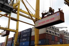 Cảng Đà Nẵng đón tấn hàng đầu Năm mới 2018. (Ảnh: Trần Lê Lâm/TTXVN)