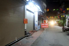 Khu vực nhà của ca bệnh COVID-19 tại Hải Phòng được cách ly nghiêm ngặt. (Ảnh: An Đăng/TTXVN)