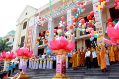 Đại lễ phật đản Vesak Liên hợp quốc tổ chức tại Thái Bình năm 2019. (Ảnh: Thế Duyệt/TTXVN)