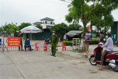 Các chốt kiểm dịch tại Hà Tĩnh. (Ảnh: Phan Quân/TTXVN)