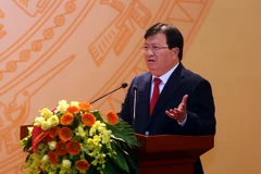 Phó Thủ tướng Trịnh Đình Dũng phát biểu tại hội nghị. (Ảnh: Huy Hùng/TTXVN)