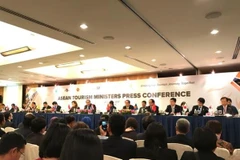 Họp báo chung của các quốc gia tại Diễn đàn Du lịch ASEAN lần thứ 36 (ATF 2017), ngày 20/1, tại Singapore. (Ảnh: Mỹ Bình/Vietnam+)