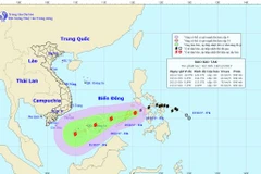 Chùm ảnh đường đi và vị trí cơn bão. (Nguồn: nchmf.gov.vn)