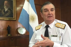 Tư lệnh Hải quân Argentina, Đô đốc Marcelo Eduardo Hipólito Srur. (Nguồn: C. DE CARLOS)