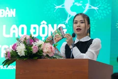 Chị Vũ Thị Thảo - Giáo viên Trường Trung học Vinschool. (Ảnh: Thanh Thảo/Vietnam+)