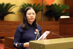 Chủ nhiệm Ủy ban Tư pháp của Quốc hội Lê Thị Nga. (Ảnh: An Đăng/TTXVN)