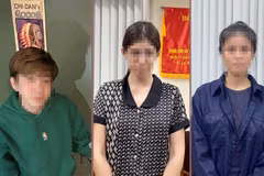Từ trái sang phải: Ca sỹ Chi Dân; người mẫu Nguyễn Thị An (Andrea Aybar) và tiktoker Nguyễn Đỗ Trúc Phương. (Ảnh: TTXVN phát)