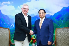 Thủ tướng Phạm Minh Chính tiếp ông Borje Ekholm, Chủ tịch kiêm Tổng Giám đốc điều hành Tập đoàn Ericsson. (Ảnh: Dương Giang/TTXVN)
