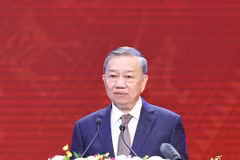 Tổng Bí thư Tô Lâm phát biểu chào mừng ngày Nhà giáo Việt Nam 20/11. (Ảnh: Thống Nhất/TTXVN)