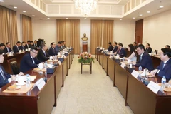 Quang cảnh cuộc hội kiến. (Ảnh: Xuân Tú/TTXVN)