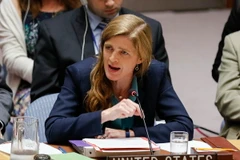 Đại diện thường trực của Mỹ tại LHQ Samantha Power phát biểu tại cuộc họp. (Nguồn: THX/TTXVN)