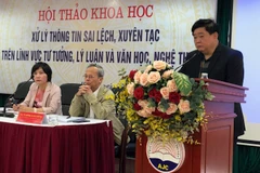 Ông Nguyễn Thế Kỷ phát biểu tại hội thảo. (Ảnh: P. Mai/Vietnam+)