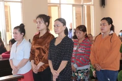 Tòa án Nhân dân tỉnh Bạc Liêu tổ chức xét xử sơ thẩm đường dây dụ dỗ, tổ chức đưa 11 phụ nữ Việt Nam gả bán cho người Trung Quốc trái phép. (Ảnh: Tuấn Kiệt/TTXVN)