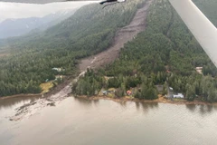 Hiện trường vụ lở đất. (Nguồn: Alaska public media)
