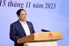 Thủ tướng Phạm Minh Chính phát biểu khai mạc hội nghị. (Ảnh: Dương Giang/TTXVN)