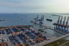 Cảng Gemalink tại thị xã Phú Mỹ, Bà Rịa-Vũng Tàu. (Ảnh: Hoàng Nhị/TTXVN) 