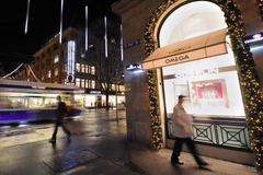 Trên một đường phố ở Zurich, Thụy Sĩ. (Ảnh: AFP/TTXVN)