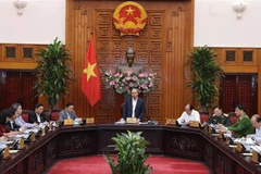 Thủ tướng Nguyễn Xuân Phúc phát biểu tại buổi làm việc. (Ảnh: Thống Nhất/TTXVN)