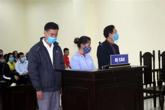 Các bị cáo tại phiên xét xử. (Ảnh: Nguyễn Nam/TTXVN)