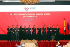 Trưởng đoàn các nước chụp ảnh chung tại hội nghị. (Ảnh: Trần Lê Lâm/TTXVN)