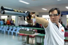 Kỷ lục của Hoàng Xuân Vinh lập ra khi chung kết 10 m súng ngắn hơi nam chỉ có 20 lượt bắn. (Ảnh: ​TTXVN)