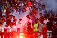 Sân Lạch Tray nhận án phạt 20 triệu ngay sau vòng 1 V-League. (Ảnh: Minh Chiến/Vietnam+)