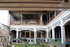 Đoàn tiềm trạm của Liên đoàn bóng đá Việt Nam (VFF) đã sớm có mặt tại khách sạn bốn sao Atlas Hotel - điểm cư trú của tuyển Việt Nam tại Tajikistan. (Ảnh: VFF)