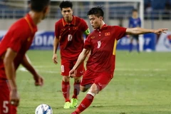 Mất Duy Mạnh, hàng thủ U22 Việt Nam mất đi tấm lá chắn từ xa mạnh nhất. (Ảnh: Minh Chiến/Vietnam+)
