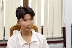 Đối tượng Võ Thanh Kiệt tại Cơ quan Công an. (Ảnh: TTXVN phát)