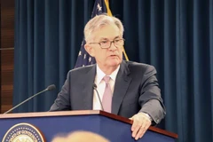 Chủ tịch Fed Jerome Powell phát biểu trong cuộc họp báo tại Washington D.C. (Ảnh: Kyodo/TTXVN)