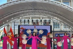 Một tiết mục biểu diễn nghệ thuật tại Ngày Văn hoá Việt Nam. (Ảnh: TTXVN phát)