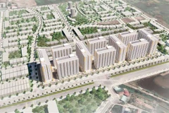 Phối cảnh dự án Khu đô thị-Dịch vụ thương mại và nhà ở công nhân Tràng Duệ. (Ảnh: TTXVN phát)