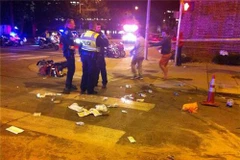 Hiện trường vụ tai nạn được một nhân chứng đăng trên Twitter