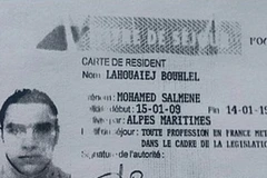 Giấy phép cư trú của đối tượng Mohamed Lahouaiej-Bouhlel do cảnh sát Pháp công bố ngày 15/7. (Nguồn: AFP/TTXVN)