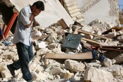 Cảnh đổ nát ở Aleppo. (Nguồn: AFP)