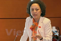 Đại biểu Phạm Khánh Phong Lan, đoàn Thành phố Hồ Chí Minh. (Ảnh: Đức Duy/Vietnam+)