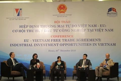 Phiên thảo luận những cơ hội đầu tư từ hiệp định thương mại tự do Việt Nam-EU. (Ảnh: Đức Duy/Vietnam+)
