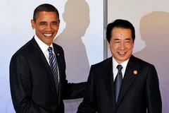Thủ tướng Naoto Kan và Tổng thống Mỹ Barack Obama tại hội nghị APEC năm 2010. (Nguồn: AP)
