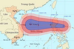 Hướng đi của cơn bão. (Nguồn: nchmf.gov.vn)
