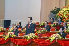Ủy viên Bộ Chính trị, Thủ tướng Chính phủ Nguyễn Tấn Dũng điều hành phiên khai mạc Đại hội. (Ảnh: TTXVN)
