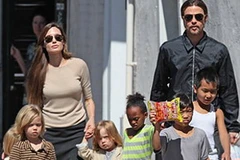 Đại gia đình Brad Pitt-Angelina Jolie. (Nguồn: Internet)