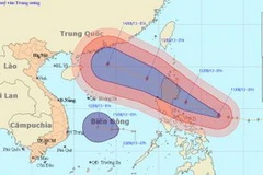 Hướng đi của cơn bão. (Nguồn: nchmf.gov.vn)