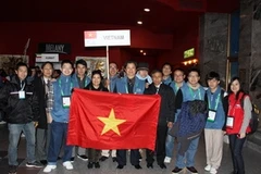 Đoàn Việt Nam tham dự Olympic toán học quốc tế tại Argentina. (Ảnh: Quang Sơn/Vietnam+)