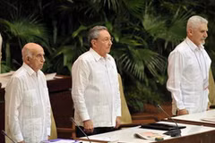 Các lãnh đạo của Cuba tại đại hội. (Ảnh: AFP/TTXVN)